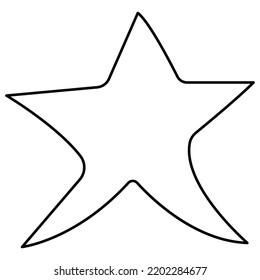 Illustration Of Star Line Icon