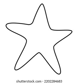 Illustration Of Star Line Icon