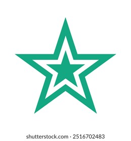 Estrella de la ilustración en el fondo blanco