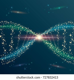 Illustration. A star in space. Vector illustration for a poster, banners with stars.
