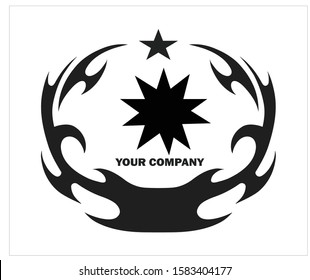 
Illustration of star symbol design for company, poster, baner, and racing logo