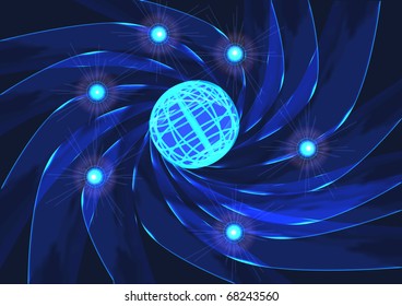 illustration of the star and whirlpool in which strive planet
