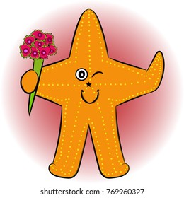 Illustration of starfish