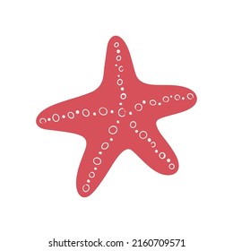 Illustration of starfish on white background. Vector illustration cartoon flat style