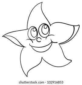 ilustración de un contorno de pez estrella