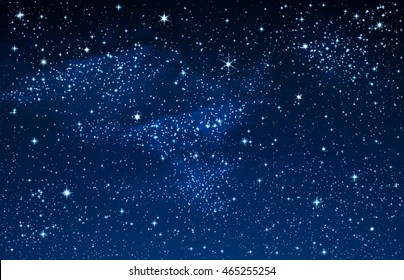 Illustration of starry sky and galaxy, EPS 10 contains transparency.