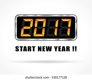 Illustration of start new year abstract concept
