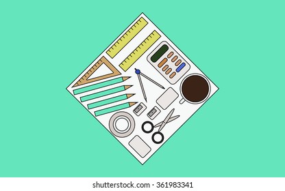 Illustration of stationery