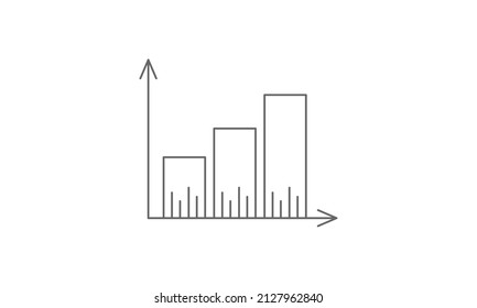 illustration of statistic curve with arrow growing up showing profit goal on good business. suitable to place on business and finance concept
