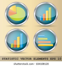 Illustration of statistic elements in four variations