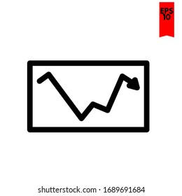 ilustración de icono plano estadístico