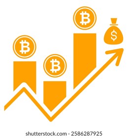 illustration of statistics about bitcoin