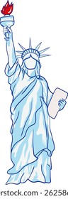 Illustration of the Statue of Liberty in New York