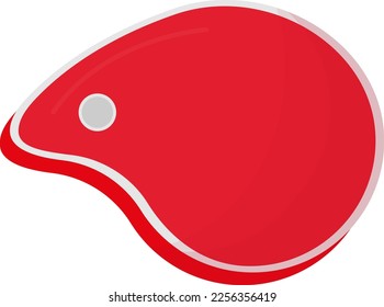 Illustration of a steak. Beef or pork.