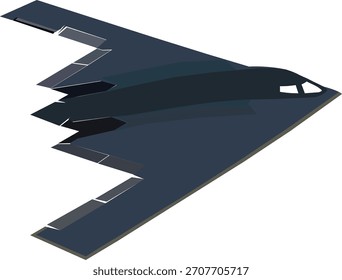 Ilustración de un bombardero sigiloso