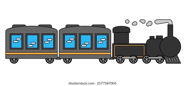 An illustration of a steam locomotive.