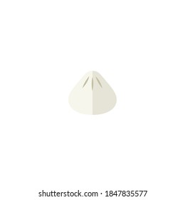 Bun al vapor sobre un fondo blanco - Ilustración de conjunto de iconos planos