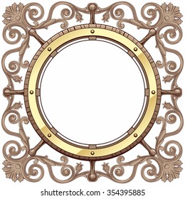 illustration of steering wheel frame