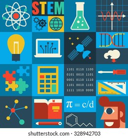 Illustration Of STEM Education In Apply Science Concept