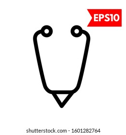 illustration of stethoscope flat icon