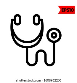 illustration of stethoscope flat icon