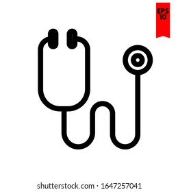 illustration of stethoscope flat icon