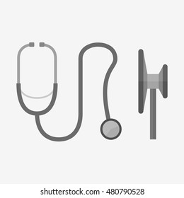illustration of stethoscope with gray color