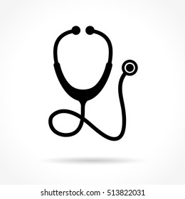 Illustration of stethoscope icon on white background