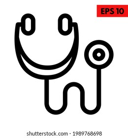 Illustration des Symbols der Stethoskop-Linie