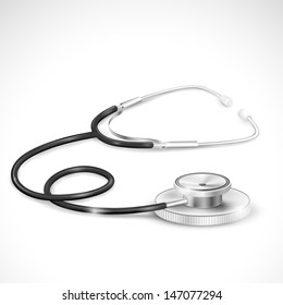 illustration of stethoscope on abstract background