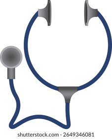 Illustration of Stethoscope! Used in clinic for checking heartbeat.