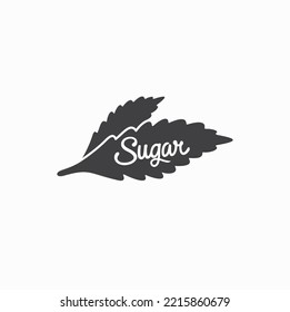 illustration of stevia leaf or stevia sugar, vector art.