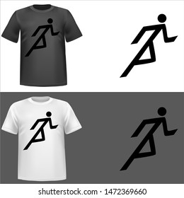 illustration of Stick Run, sticker,tshirt print, vector illustration
