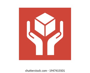 Illustration of a sticker with care.