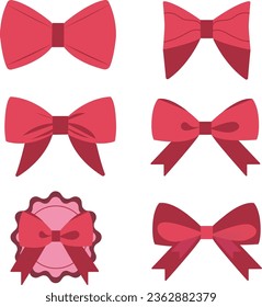 Illustration sticker simple ribbon vector