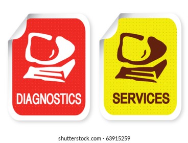 Illustration of sticker with a text