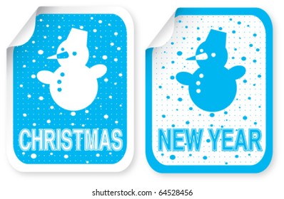 Illustration of sticker with a text