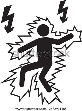 illustration of a stickman being electrocuted across the entire body