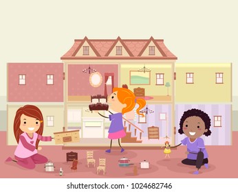 big doll house cartoon