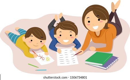 2,257 Mom teach child cartoon Images, Stock Photos & Vectors | Shutterstock