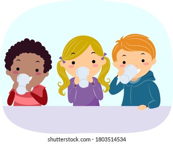 kids drinking clip art