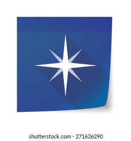 Illustration of a sticky note icon with a sparke