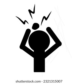 illustration of stikman being hit by a small rock on the head