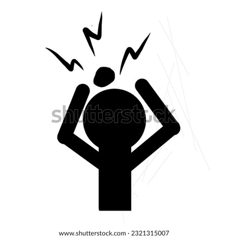 illustration of stikman being hit by a small rock on the head