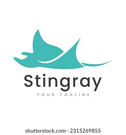 Ilustración de la plantilla de vectores de diseño con logotipo Stingray La silueta de Stingray puede utilizarse para el logotipo de un restaurante