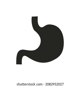 illustration of stomach icon, internal organs of the human body, digestive tract.