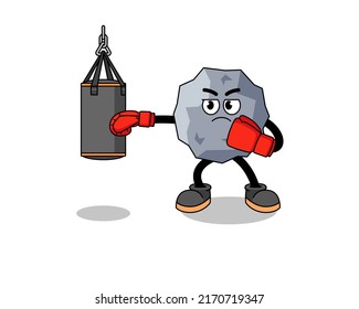 Illustration of stone boxer , character design