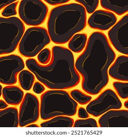 Illustration of stone and lava pattern, vector source design