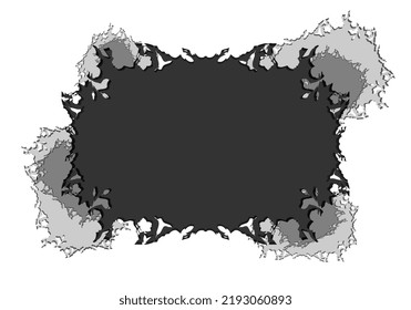 illustration of stone pit, or cracked wall
