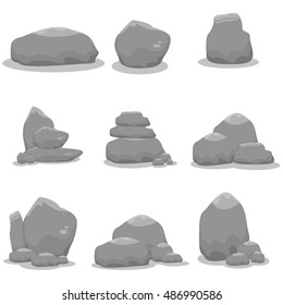 Illustration of stones set vector collection stock